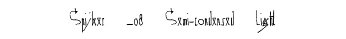 Spijker _08 Semi-condensed Light font